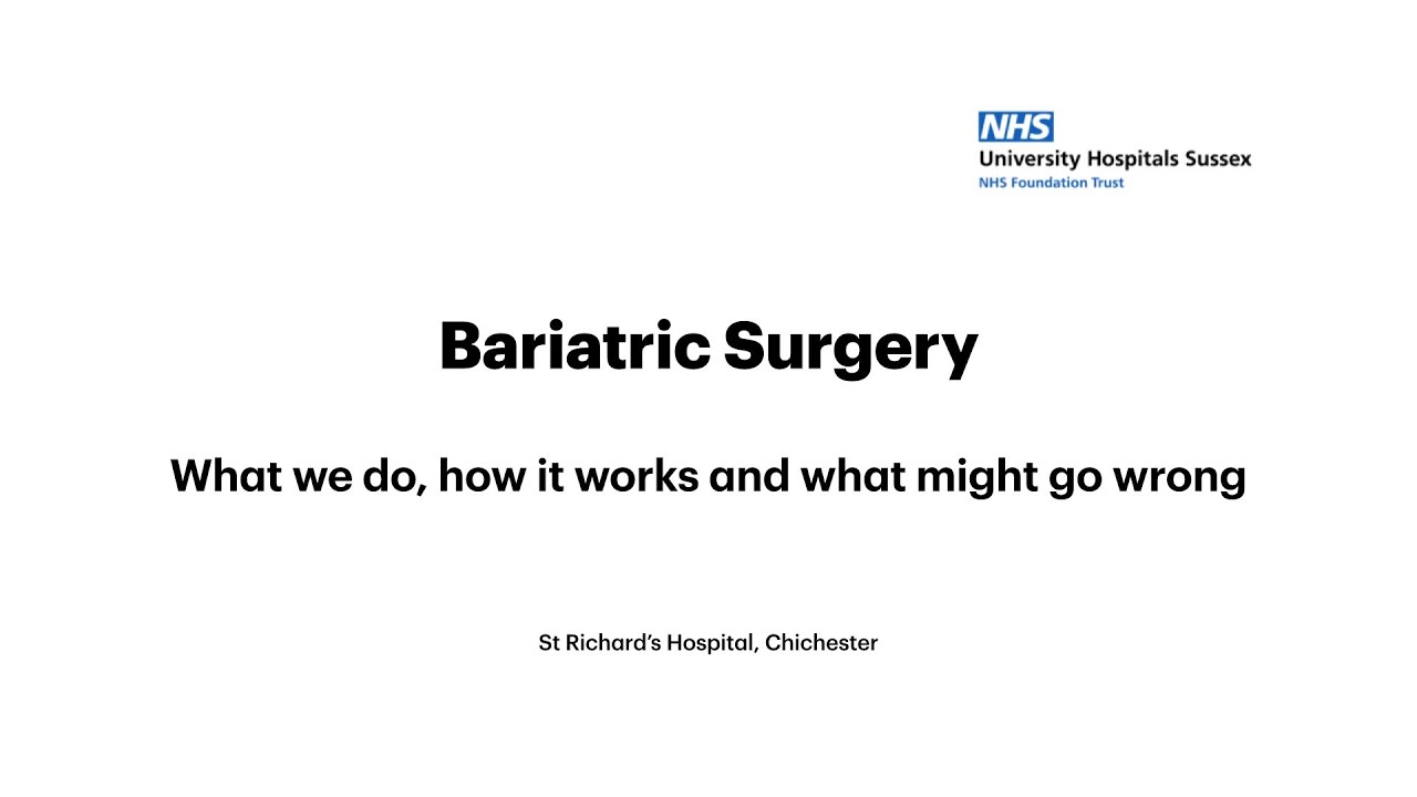 Bariatric FAQs University Hospitals Sussex NHS Foundation Trust