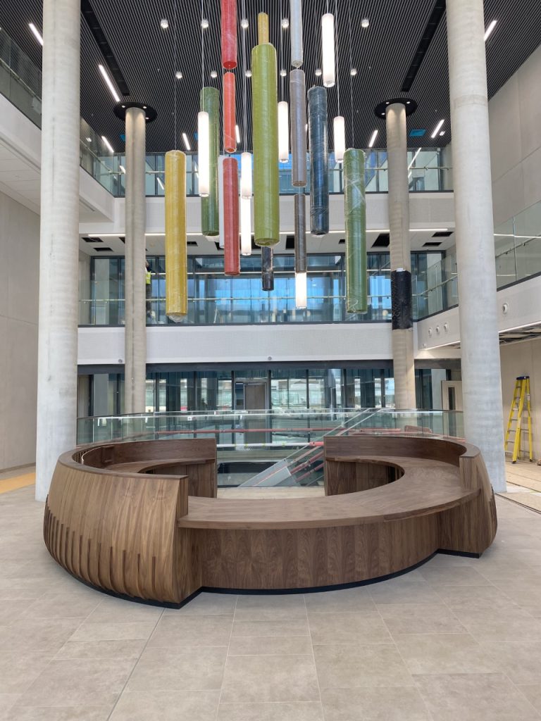 Main reception in the Louisa Martindale Building