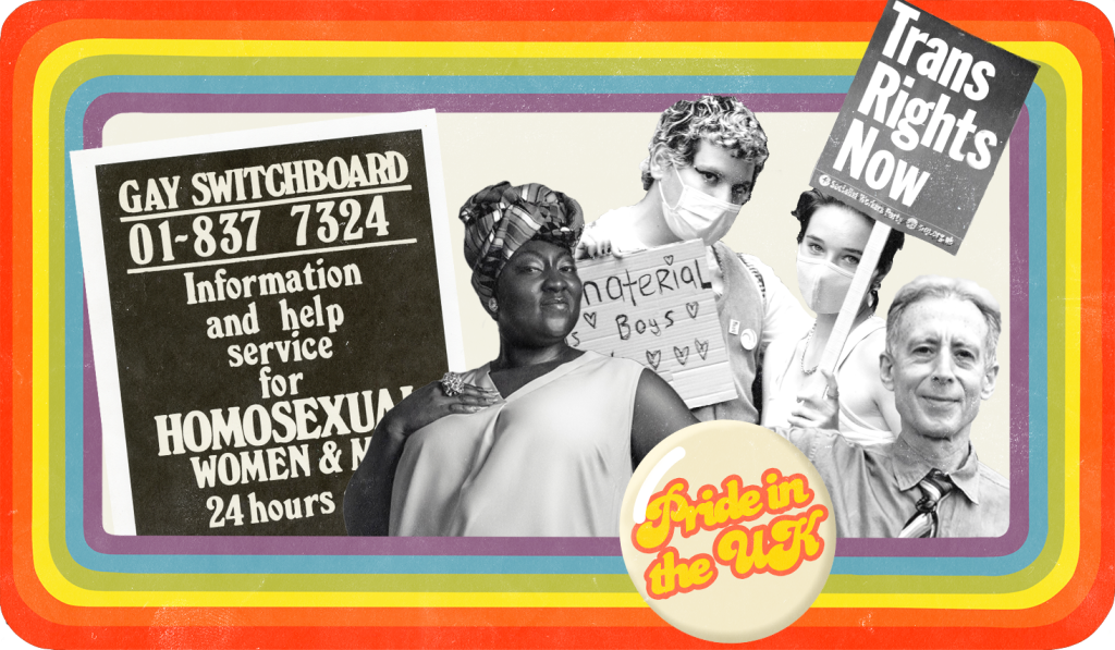 History of Pride in the UK website image.