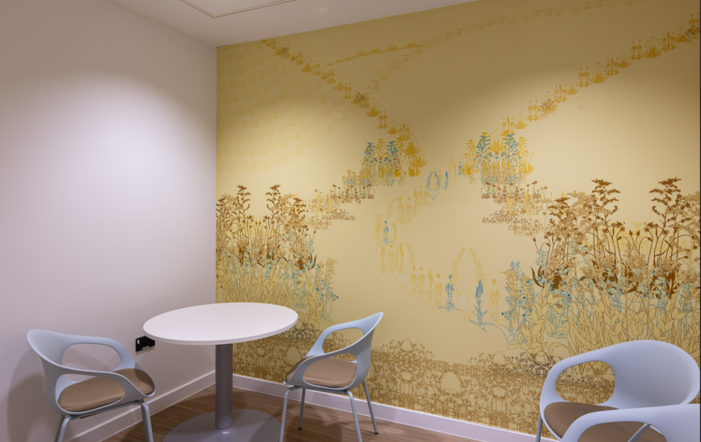 Hannah Maybank wallpaper in the quiet rooms