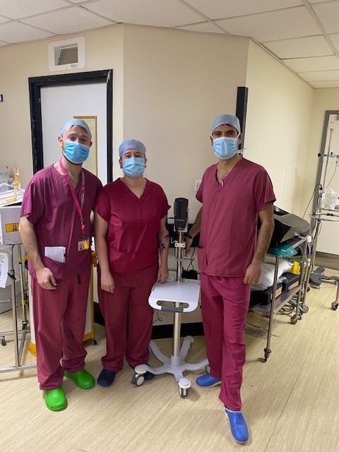 The urology team with the TULA device