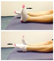 Feet pointing up and down