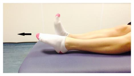 Foot pointing forwards