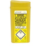 yellow sharps bin