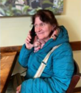 Maria on the telephone