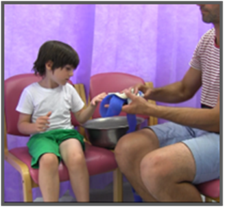 Removing the soaked cast