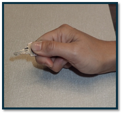 key turning hand movement 