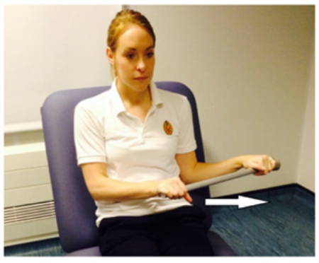 Supported arm rotation   