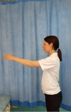 Raising your arm out to the side 
