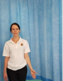 Raising your arm out to the side   
