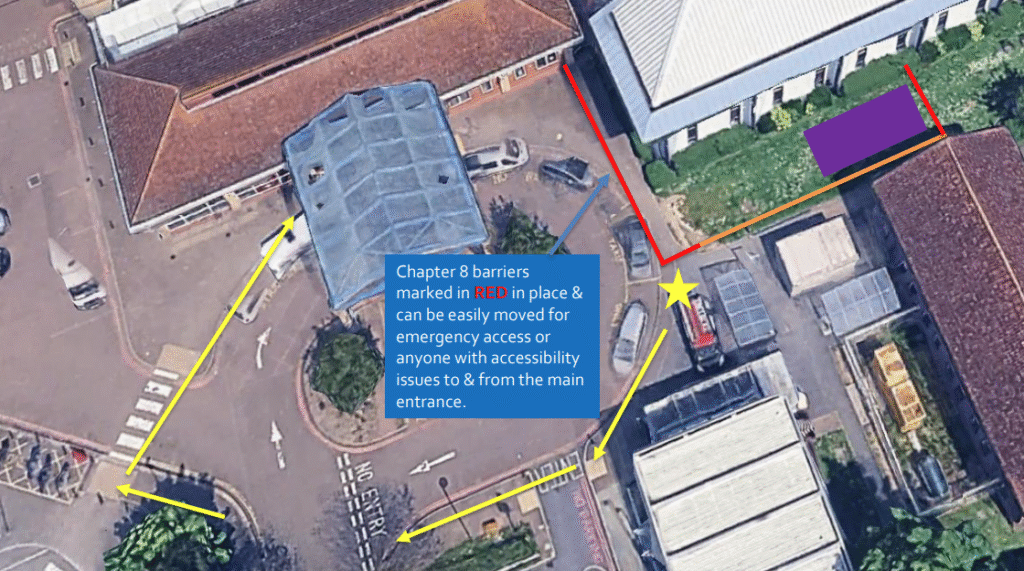 scaffolding map/diagram at Worthing hospital 