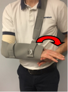 Hold it like this for 2 to 3 seconds then move your forearm so that your palm is facing down