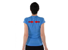 A person practicing shoulder retraction. © Wibbi