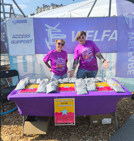 Left to right: Emma Lock, Clinic Support Worker and Clare Lewandowski-Fowler-Porter, Sexual Health Nurse