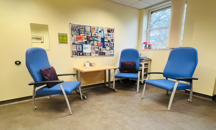 Chairs in the waiting area