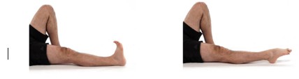 Exercises showing pointing your toes.