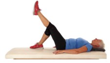 Straight leg raises - Lift one leg up off the bed keeping it straight.