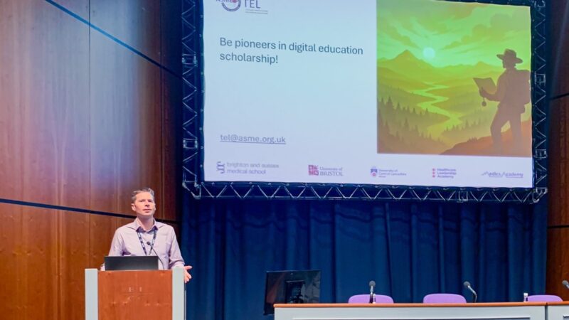 Tim Vincent presenting at the ASME conference