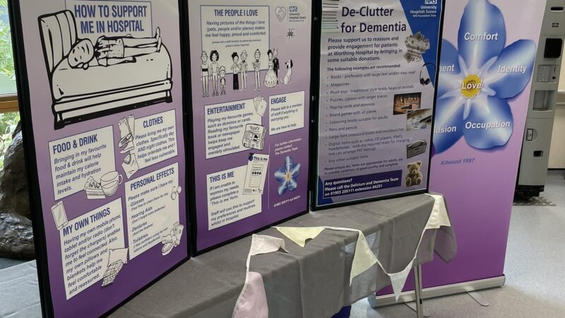 Declutter for Dementia info stand