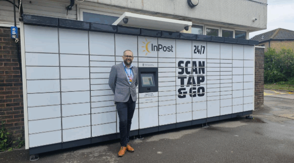 Tomasz Makola with InPost lockers