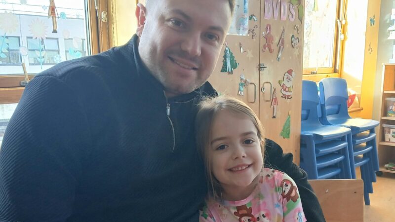 Charlie and Lottie in hospital