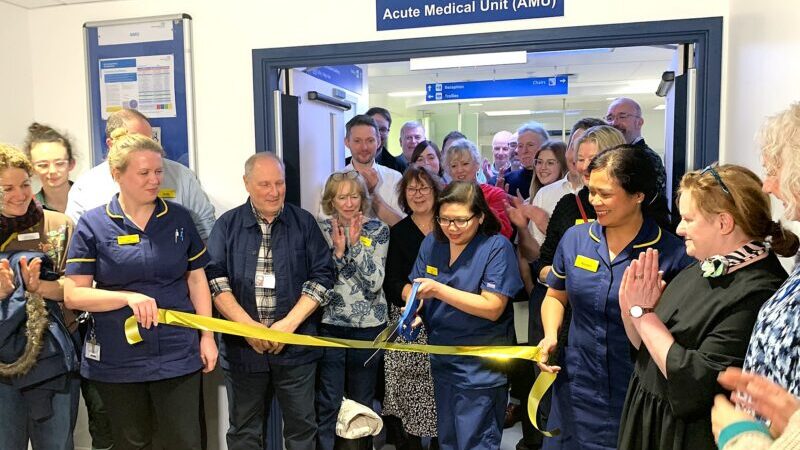Cutting the ribbon for the new AMU at RSCH