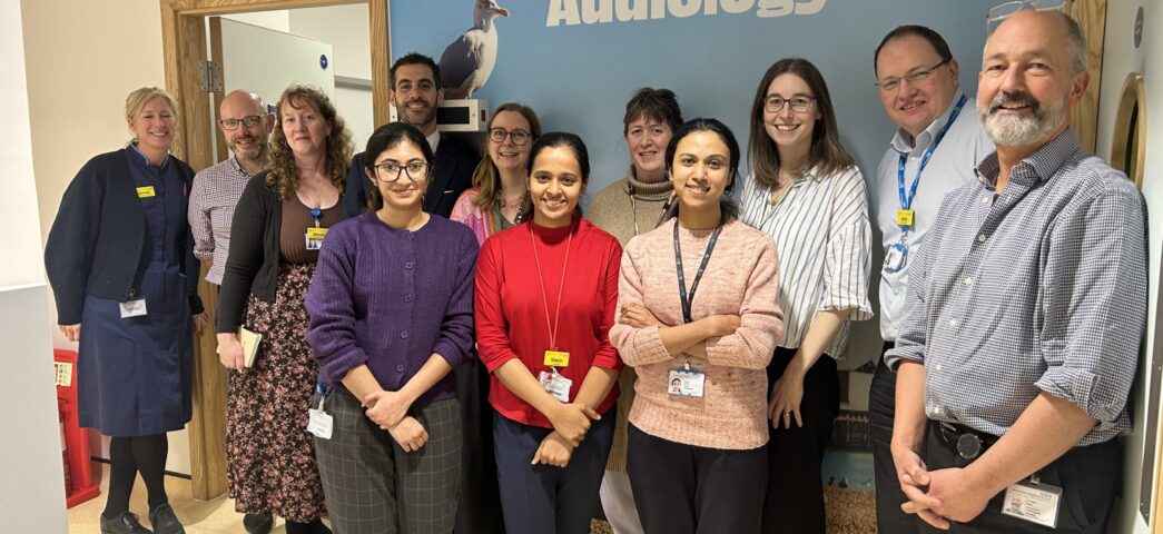 audiology team with Andy