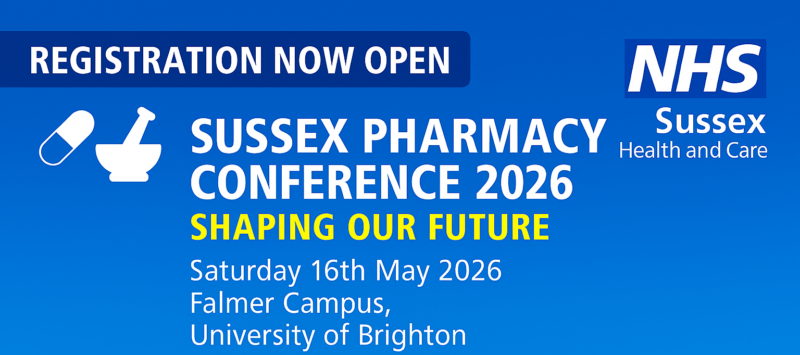 Sussex pharmacy conference flyer