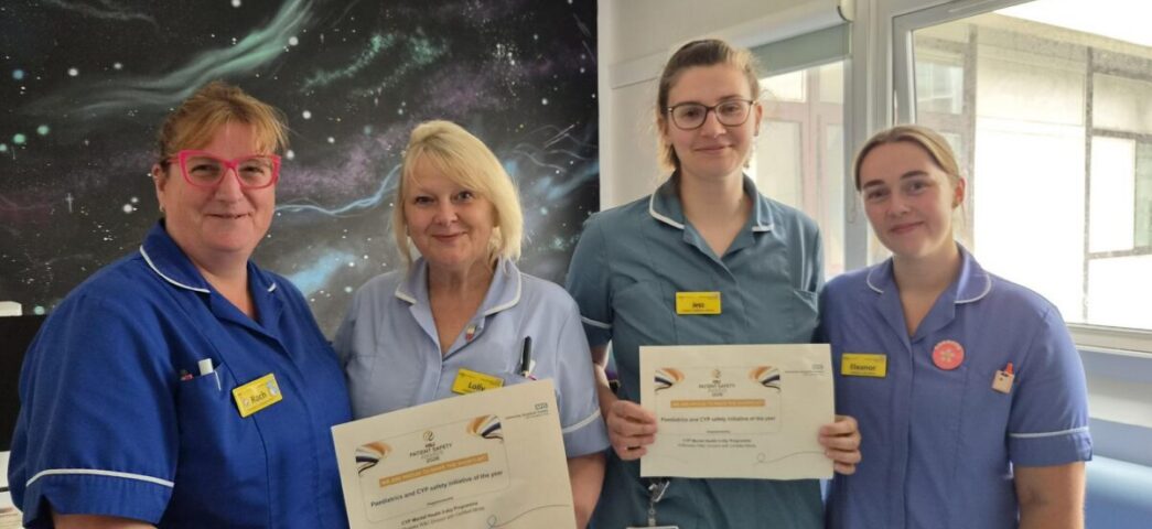 Practice Development Education Team with their finalist award certificate