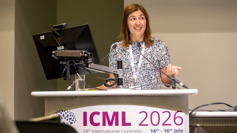 Neena Shukla Morris presenting at the ICML