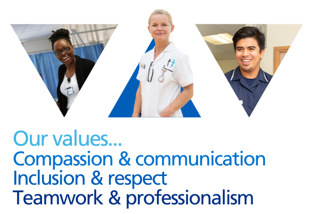 Our values: Compassion and communication Inclusion and respect Teamwork and professionalism