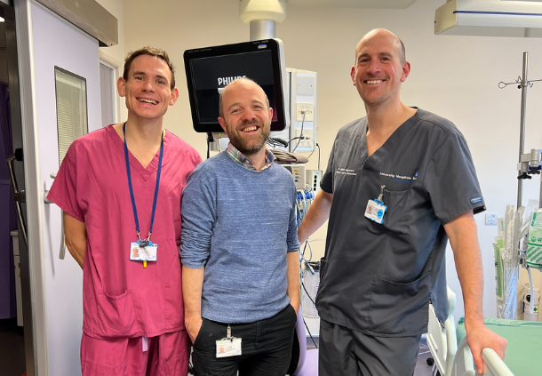Dr Todd Leckie, Anaesthetics and Intensive Care Medicine Trainee and Dr James Hayward and Dr Luke Hodgson
