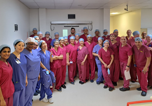 A group photo of the team at the Sussex Orthopaedic Treatment Centre
