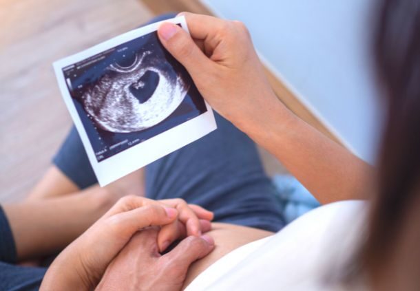 Baby on ultrasound